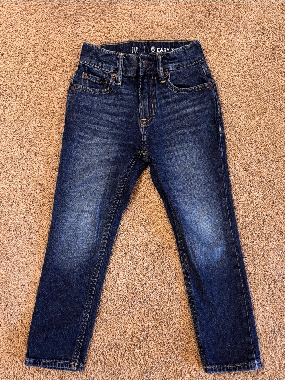 GAP Kid’s Dark Blue Denim Jeans - Classic Straight Fit, size 6 Slim